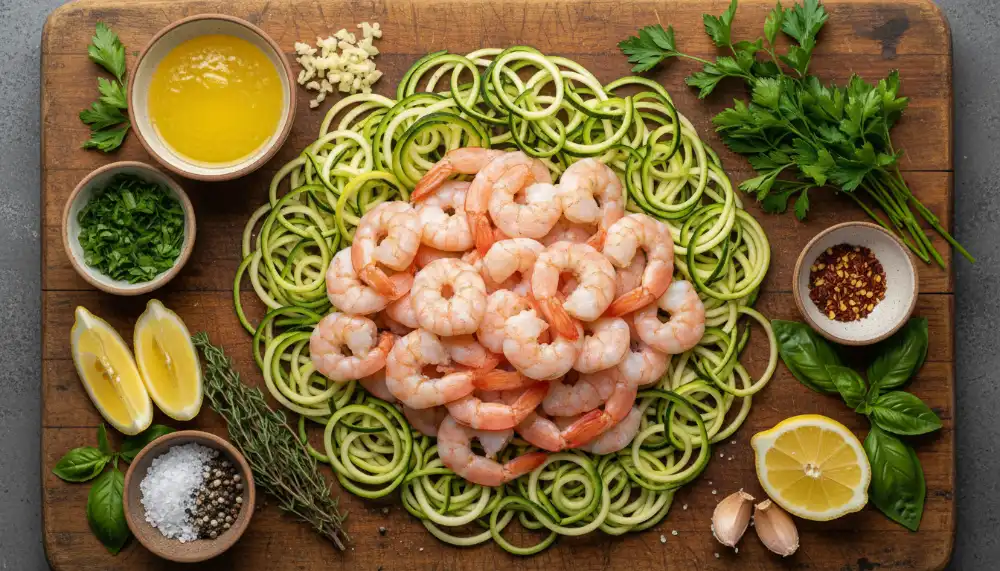 Garlic Butter Shrimp with Zucchini Noodles 1