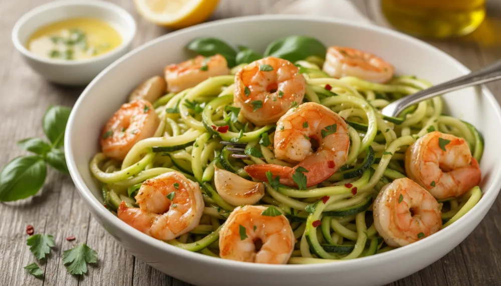 Home 6 Garlic Butter Shrimp with Zucchini Noodles — Low Carb 0