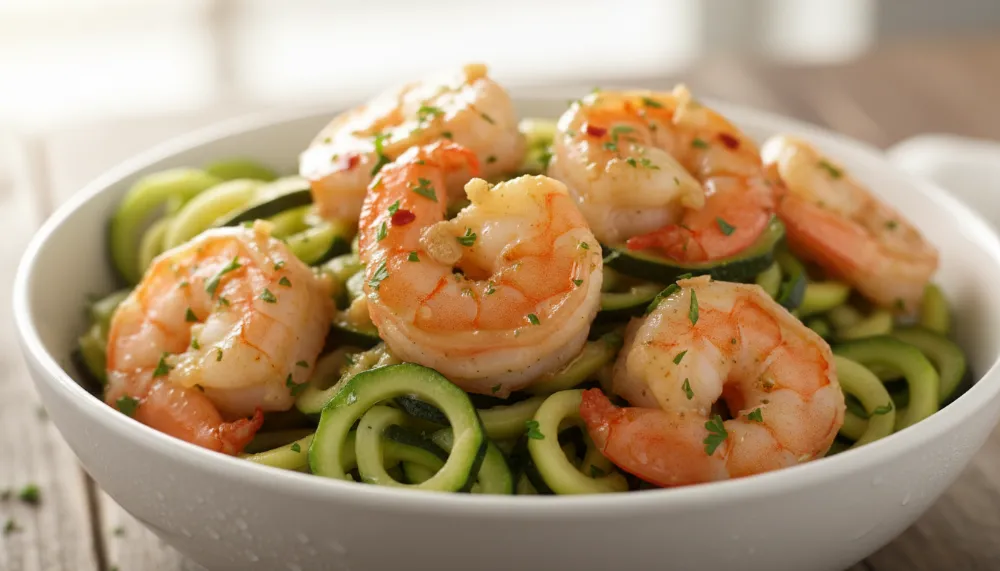 Garlic Butter Shrimp with Zucchini Noodles — Low Carb! 3 Garlic Butter Shrimp with Zucchini Noodles — Low Carb 2
