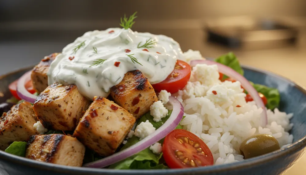 Greek Chicken Bowl with Tzatziki 2