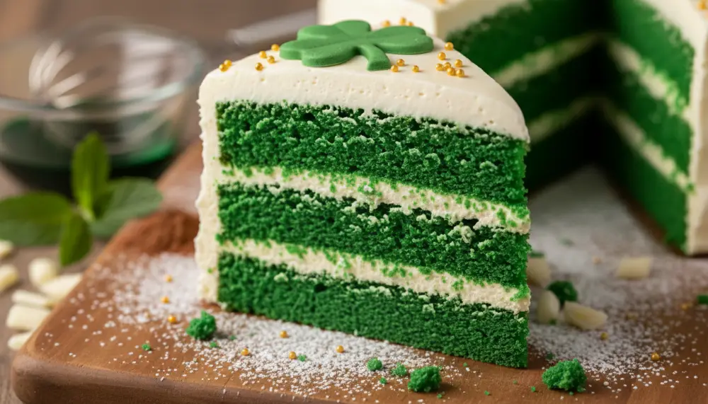 Green Velvet Cake Recipe St. Patricks Day 1