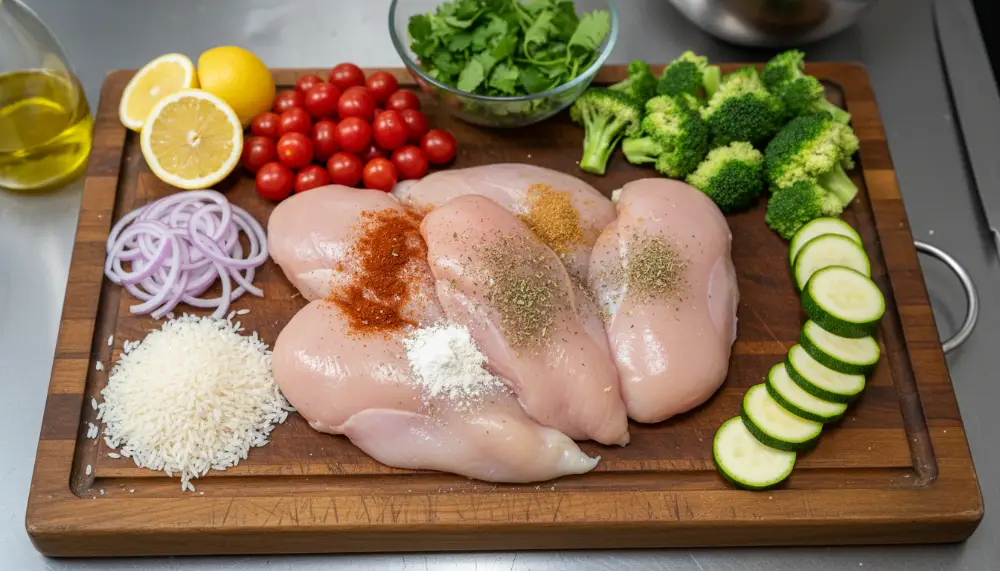 High Protein Chicken and Rice Meal Prep 1