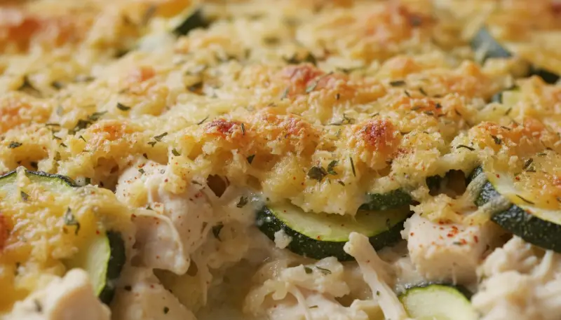 High Protein Easy Chicken Zucchini Bake Recipe 30g Protein 2