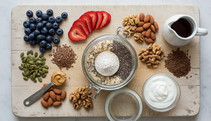 High Protein Overnight Oats 1