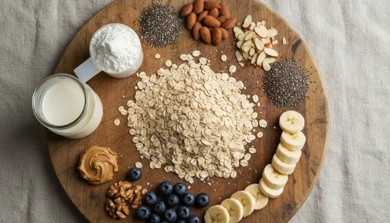 High Protein Overnight Oats — 30g Protein Breakfast 1