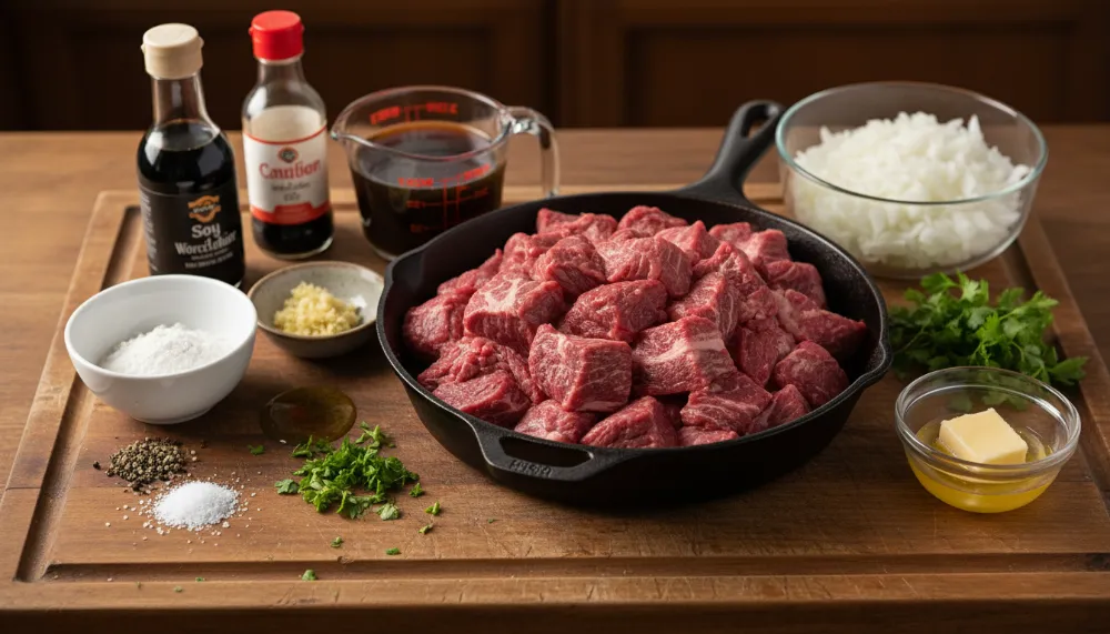 High Protein Slow Cooker Garlic Butter Beef Bites 1