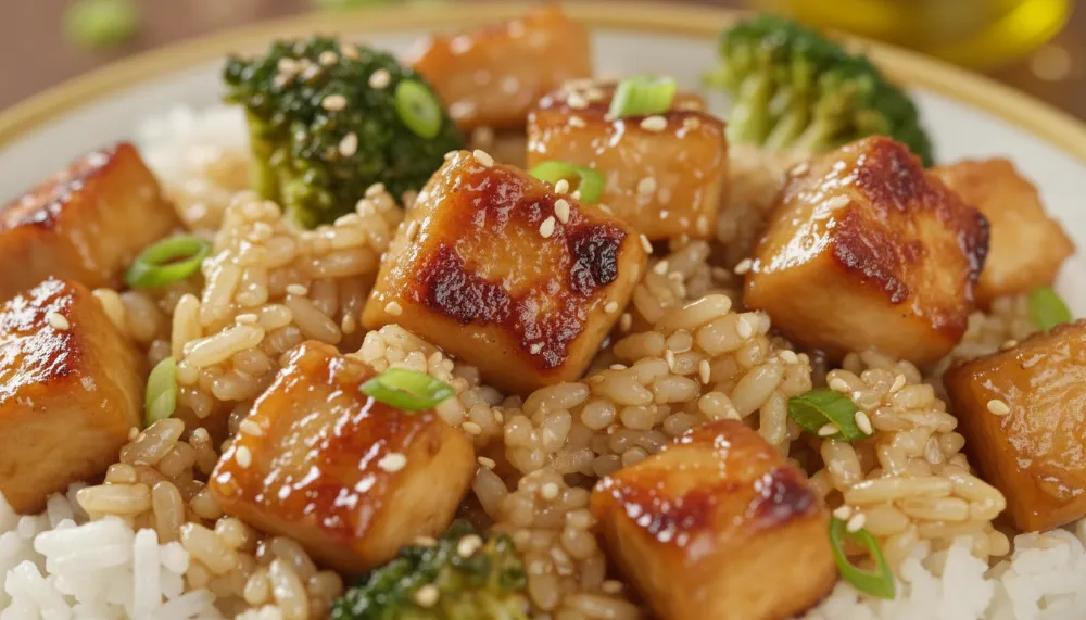 Honey Garlic Chicken Rice Bowl — Better Than Takeout 2
