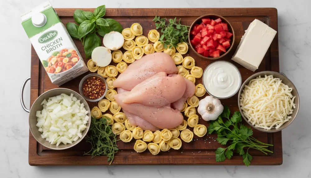 How To Make CrockPot Chicken Tortellini Recipe 1