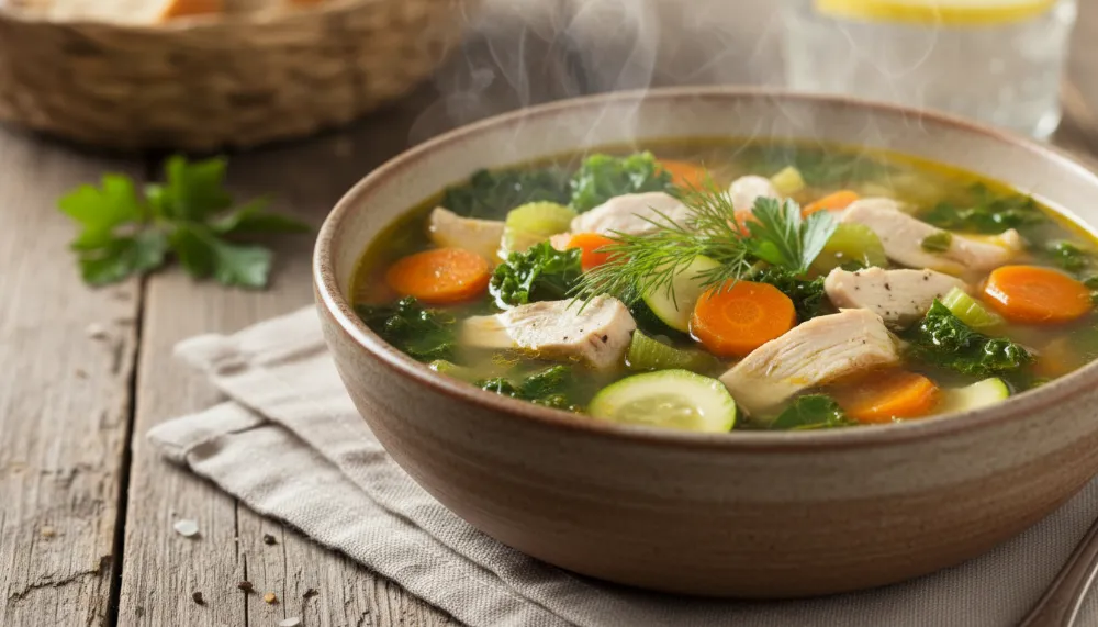Low Calorie Chicken Soup with Veggies 0