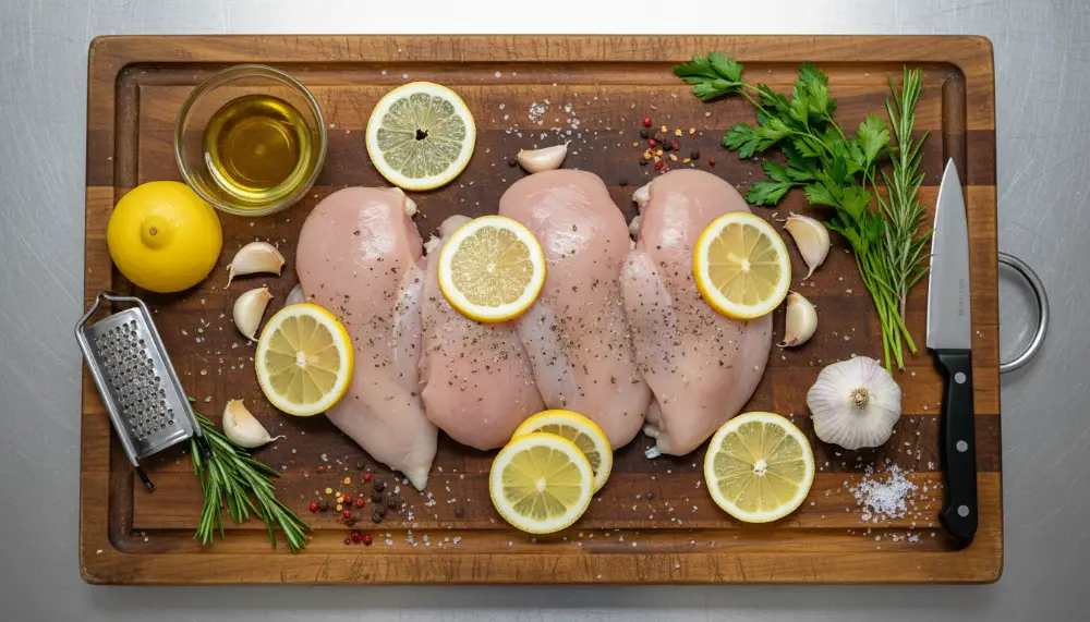 Low Calorie Lemon Garlic Chicken 1 1