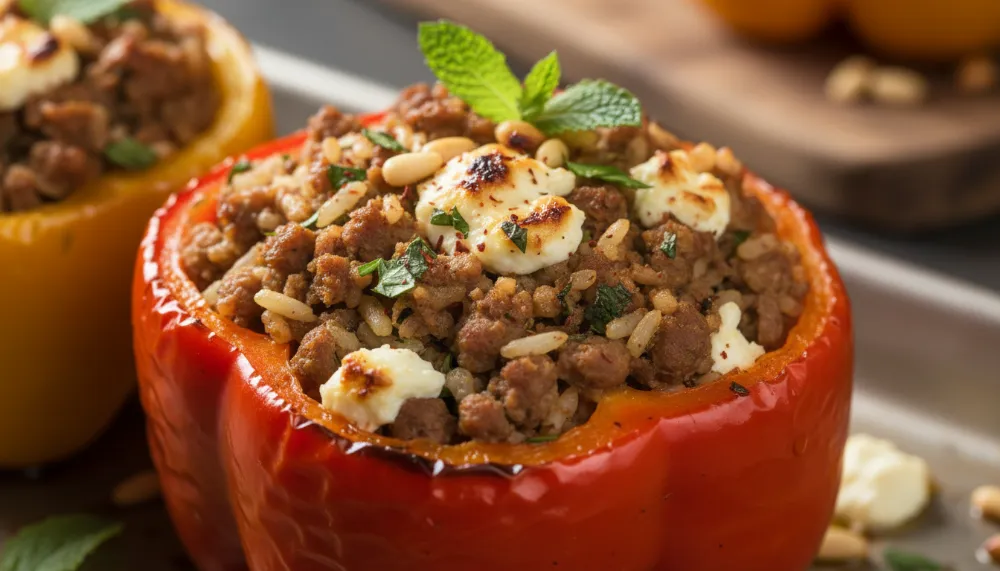 Mediterranean Lamb Stuffed Peppers 2
