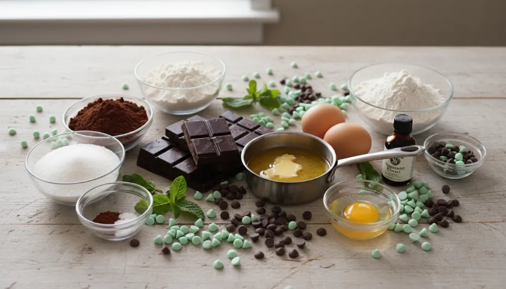 Mint Chocolate Brownies Fudgy and Easy 1