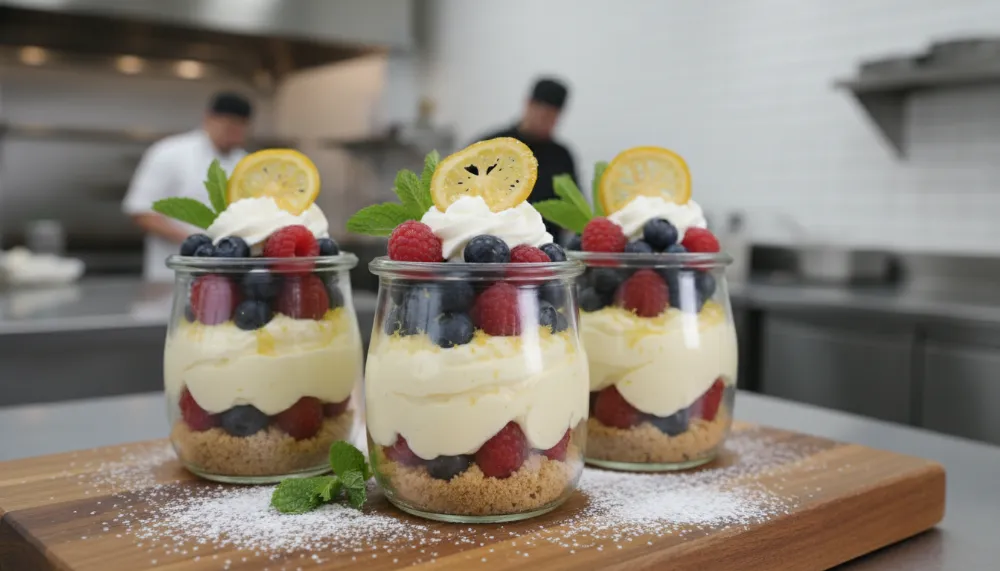 Home 4 No Bake Lemon Berry Cheesecake Jars 0