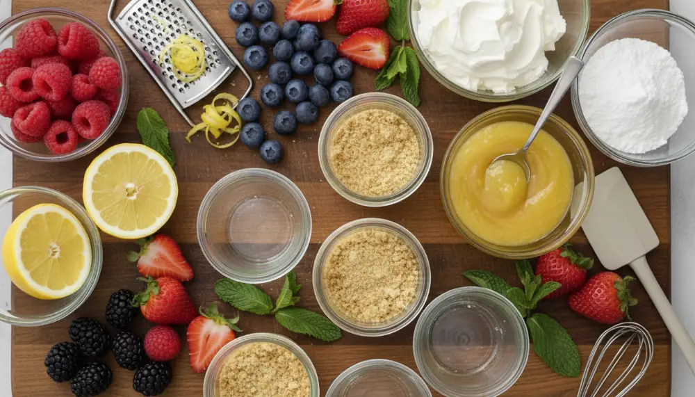 No-Bake Lemon Berry Cheesecake Jars: The Ultimate Gourmet Guide 1 No Bake Lemon Berry Cheesecake Jars 1
