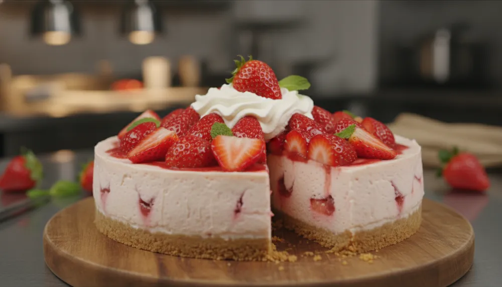 No Bake Strawberry Cheesecake 0