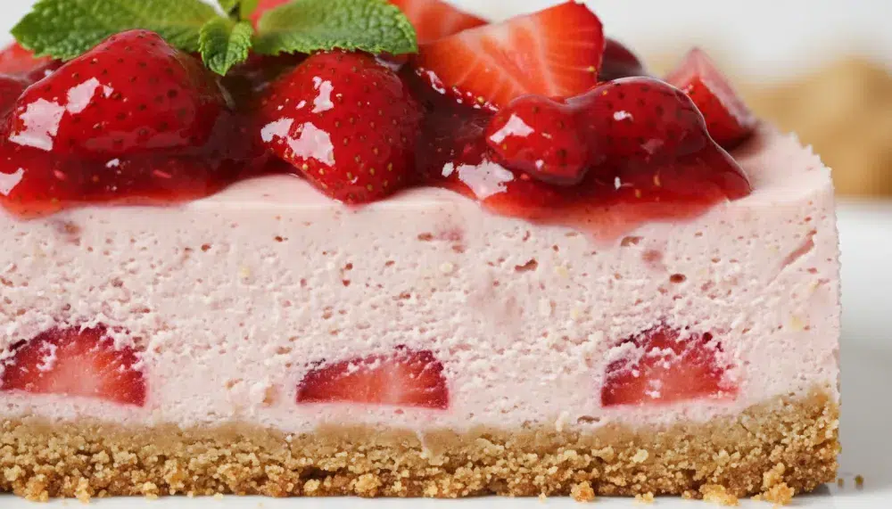 No Bake Strawberry Cheesecake 2
