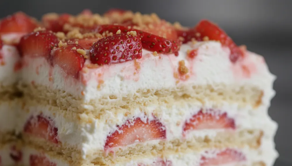 No Bake Strawberry Icebox Cake 2 1