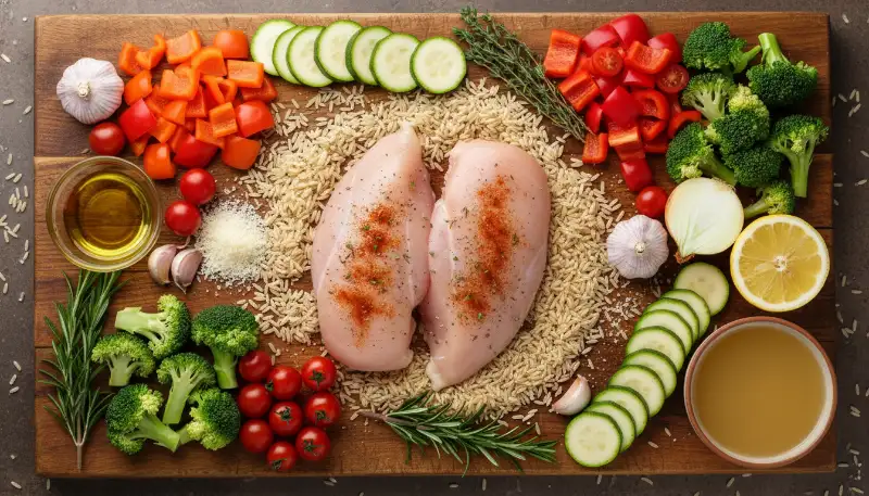 One-Pan Chicken and Rice High Protein: The Ultimate Muscle-Building Skillet Meal 2 One Pan Chicken and Rice High Protein 1