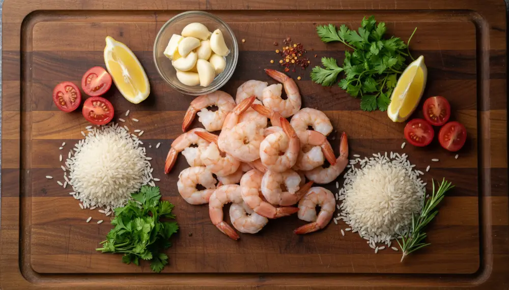 One Pan Garlic Butter Shrimp and Rice 1