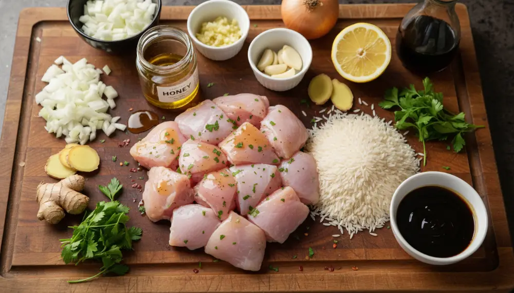 One Pan Honey Garlic Chicken and Rice 1
