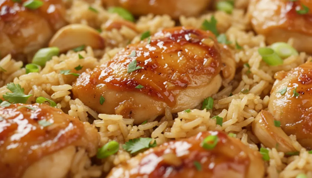 One Pan Honey Garlic Chicken and Rice 2