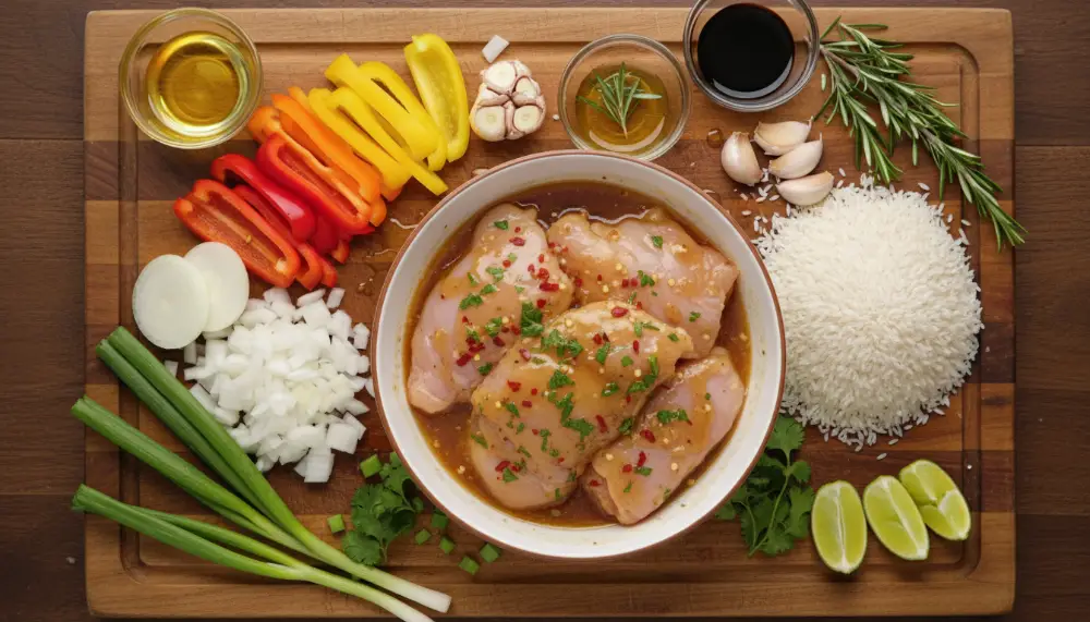 One Pan Honey Garlic Chicken and Rice — Easy Cleanup 1