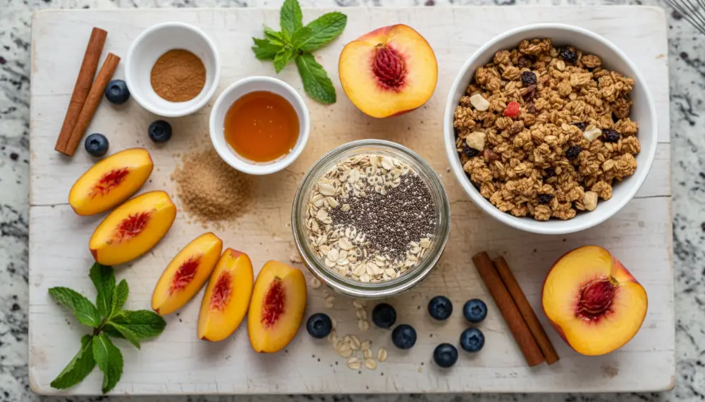 Peach Crisp Overnight Oats 1