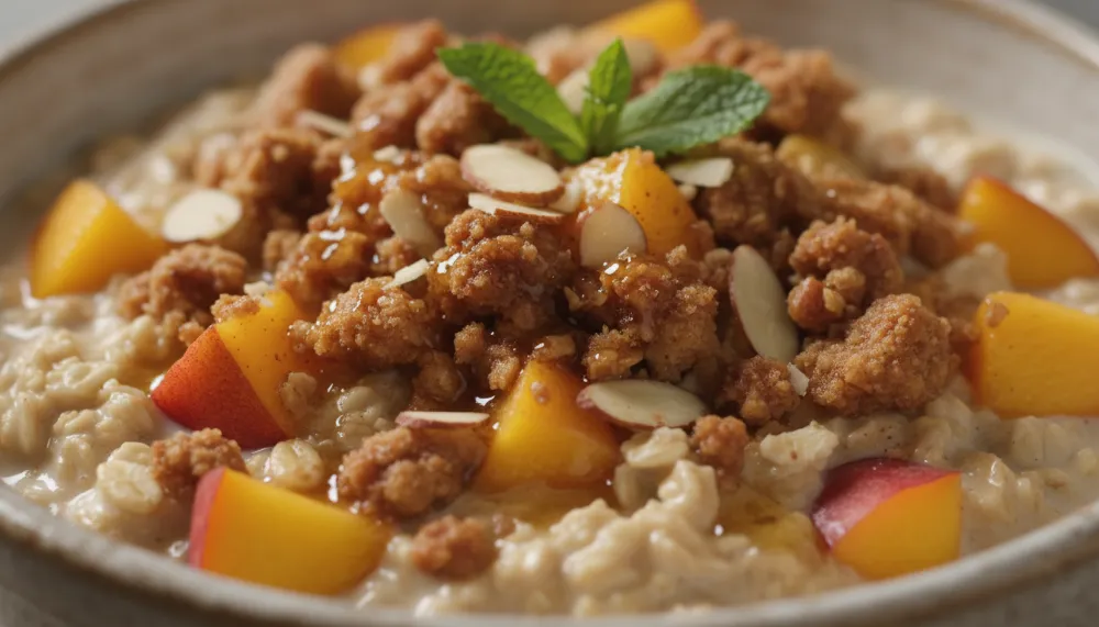 Peach Crisp Overnight Oats 2