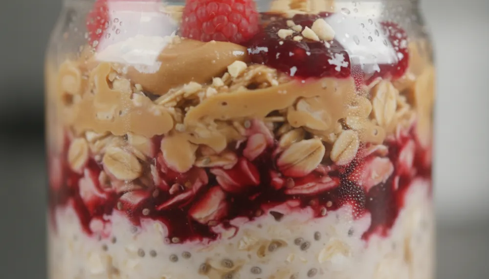 Peanut Butter Jelly Overnight Oats 2