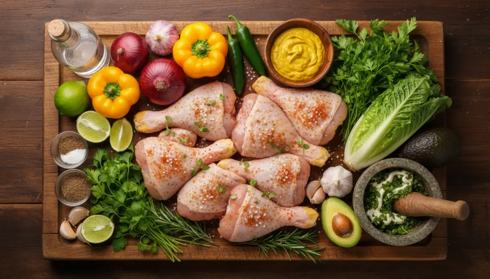 Peruvian Grilled Chicken with Creamy Green Sauce 1