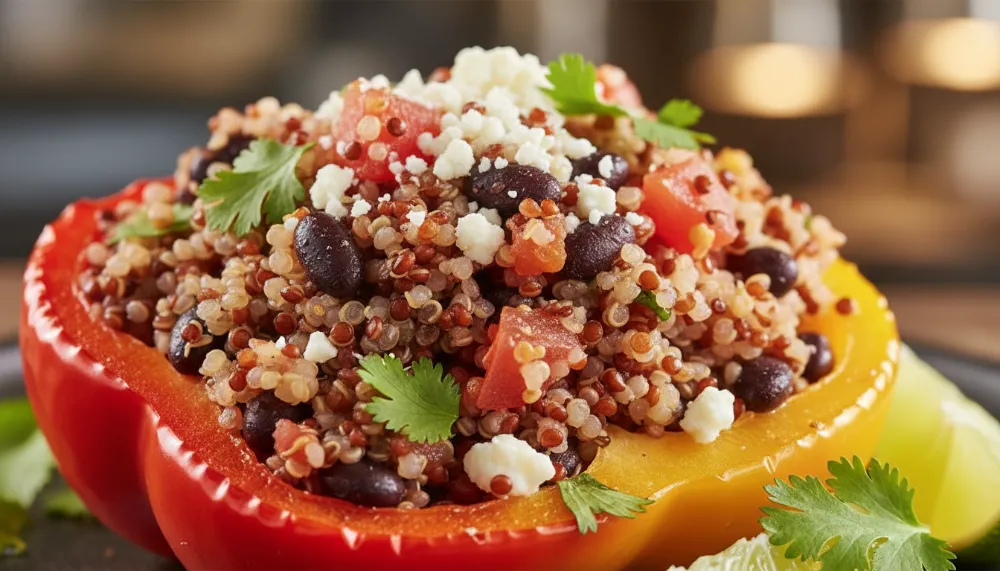 Quinoa Black Bean Stuffed Peppers 2