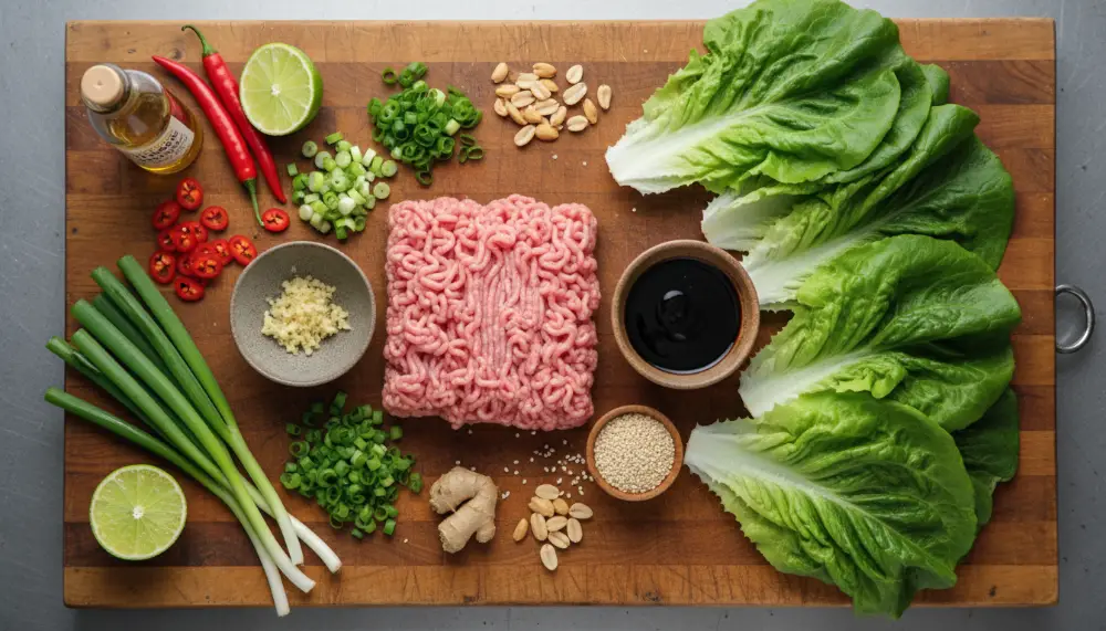 Sesame Hoisin Ground Chicken Lettuce Wraps 1