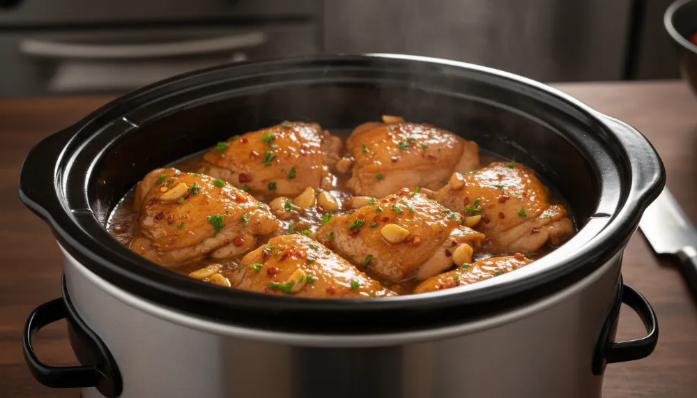 Home 1 Slow Cooker Honey Garlic Chicken — Dump and Go 0