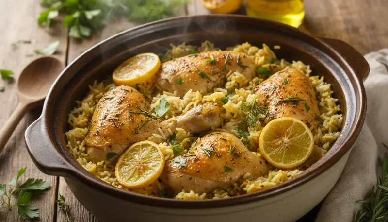 Home 6 Slow Cooker Lemon Herb Chicken and Rice 0