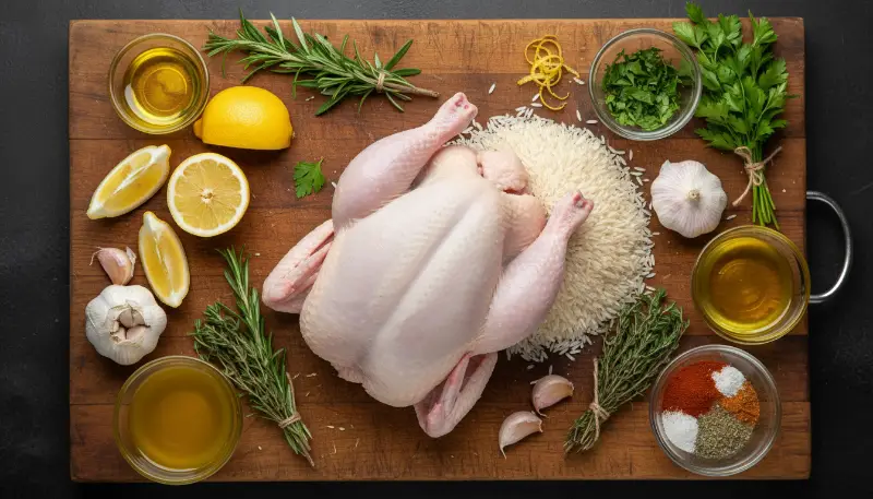 Slow Cooker Lemon Herb Chicken and Rice 1