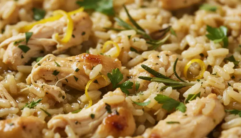 Slow Cooker Lemon Herb Chicken and Rice 2