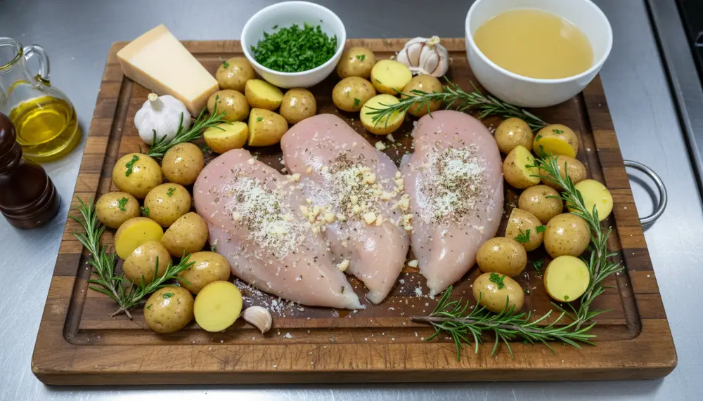 Slow Cooker Parmesan Garlic Chicken and Potatoes 1