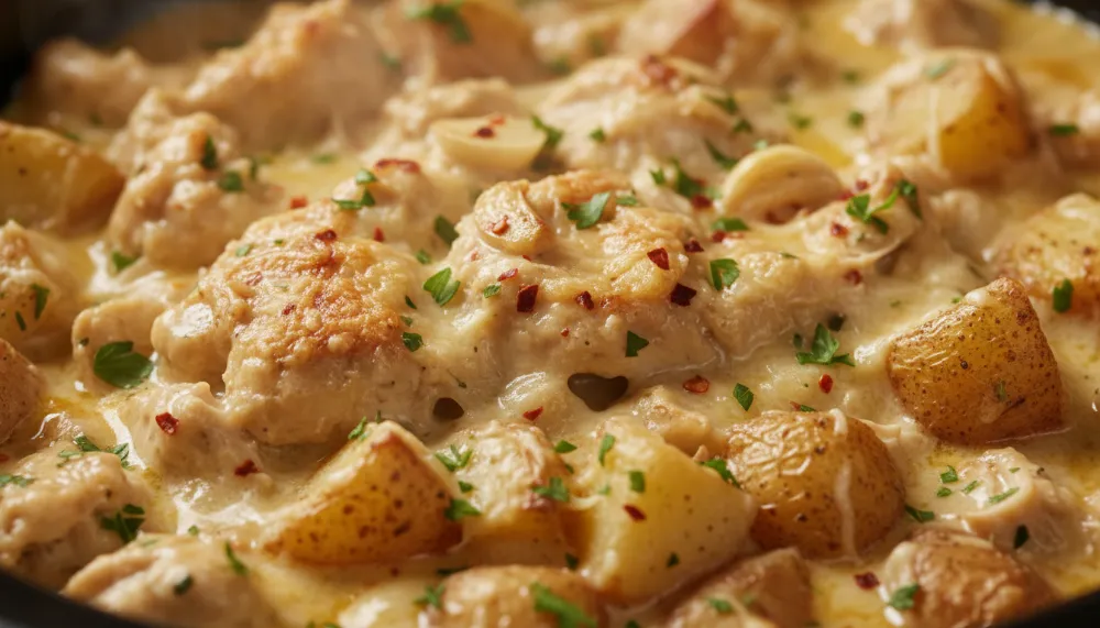 Slow Cooker Parmesan Garlic Chicken and Potatoes 2