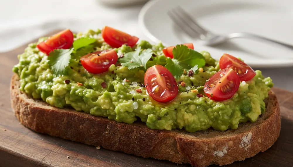 Smashed Avocado Toast with Cherry Tomatoes 2