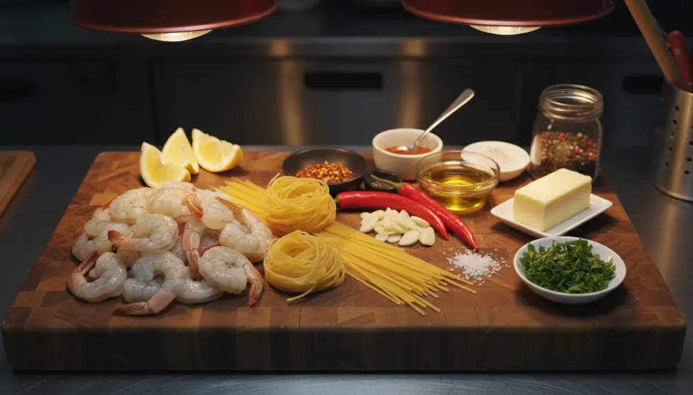 Spicy Garlic Shrimp Pasta 1