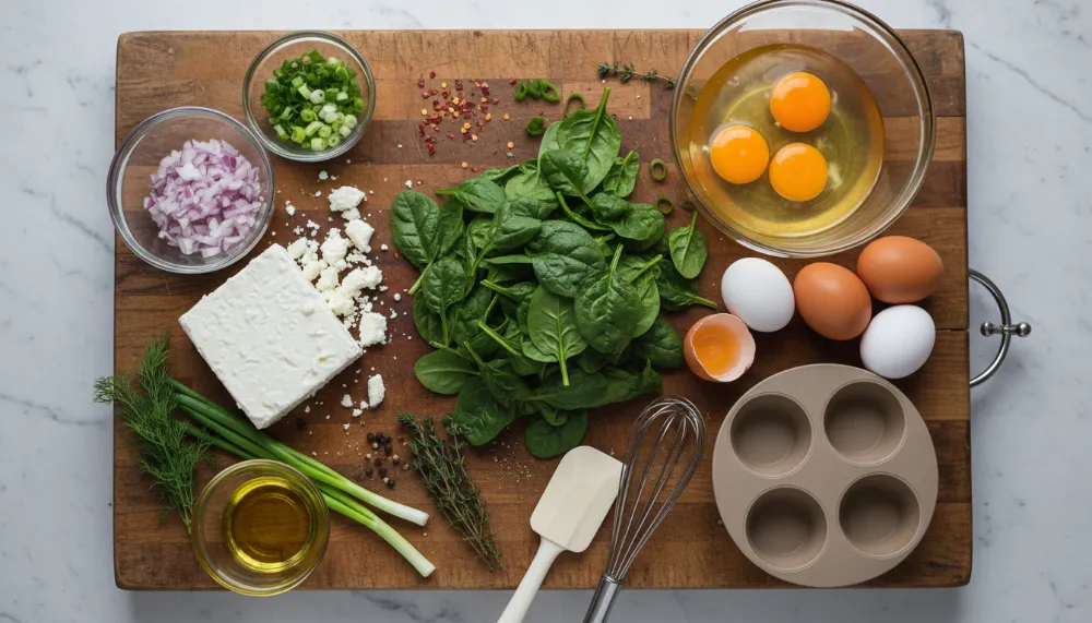 Spinach Feta Egg Muffins 1