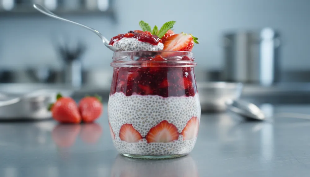 Strawberry Chia Pudding with Chia Jam 0