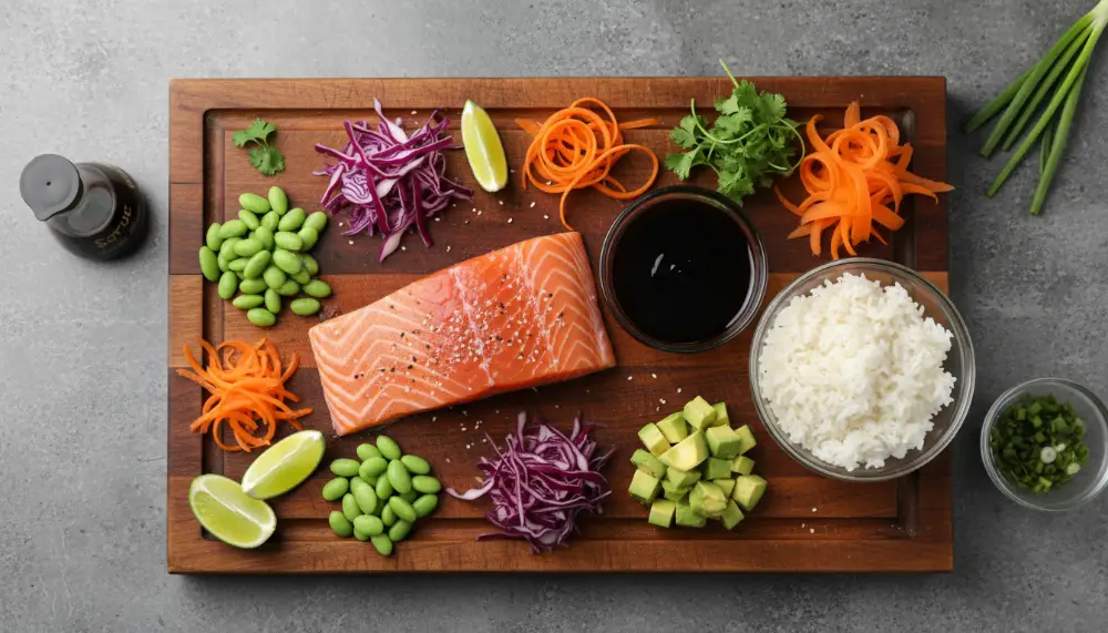 Teriyaki Salmon Bowl — Healthy Japanese Inspired Dinner 1