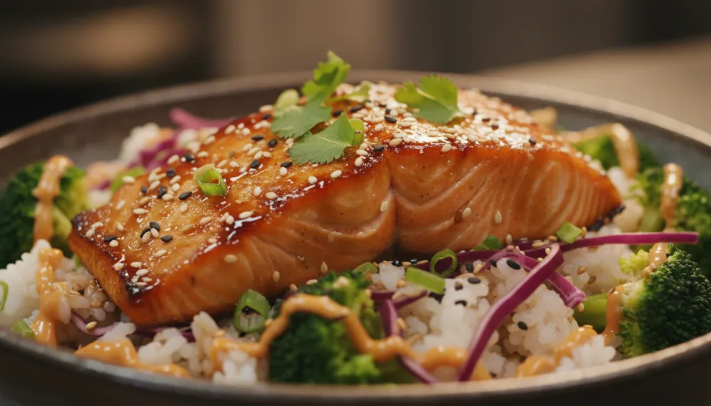 Teriyaki Salmon Bowl — Healthy Japanese Inspired Dinner 2