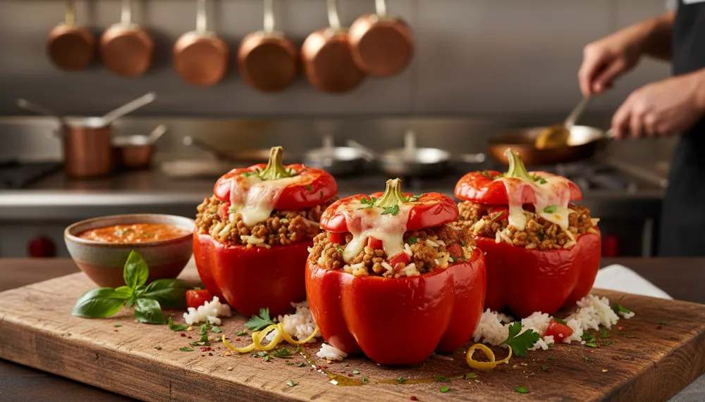 Turkey and Rice Stuffed Peppers 0