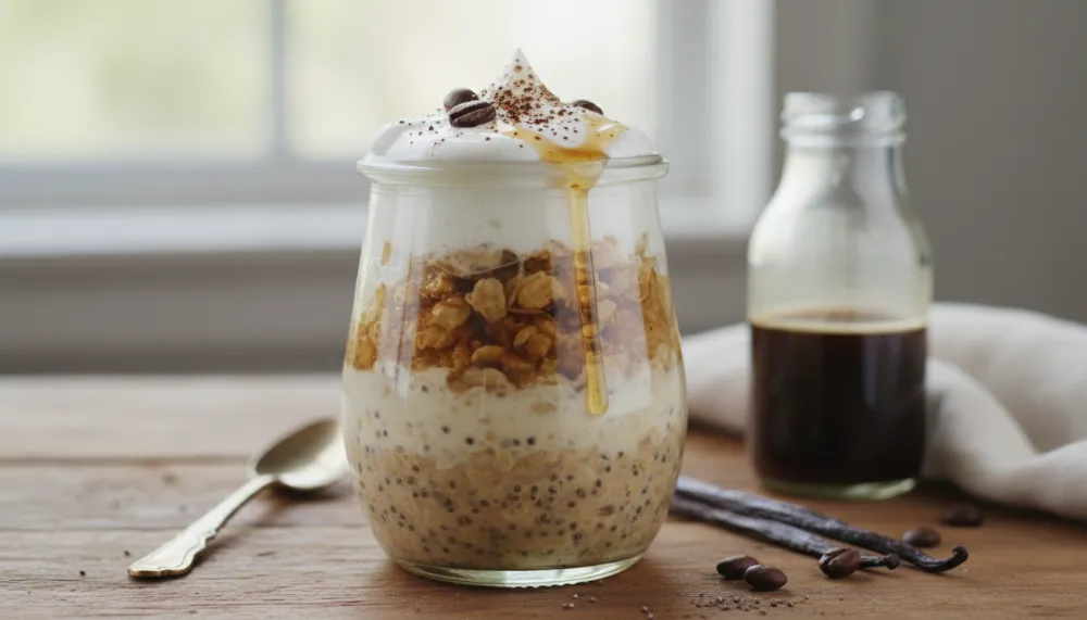 Vanilla Cold Brew Coffee Overnight Oats 0