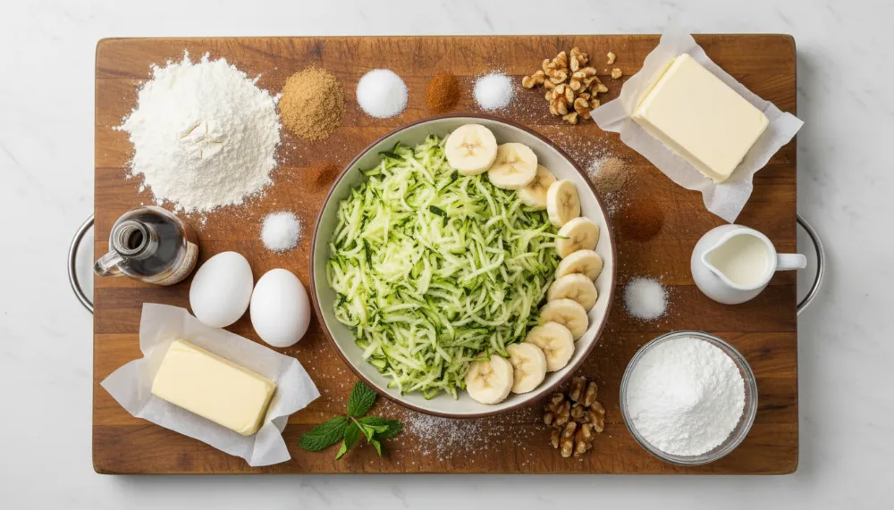 Zucchini Banana Bread with Cream Cheese Frosting 1