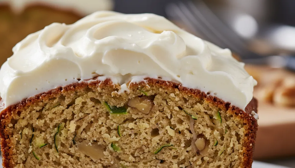 Zucchini Banana Bread with Cream Cheese Frosting 2