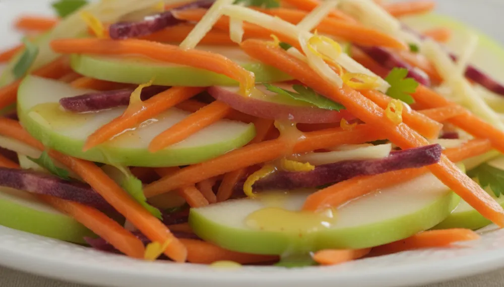 Carrot Apple Salad with Ginger Citrus Dressing 2