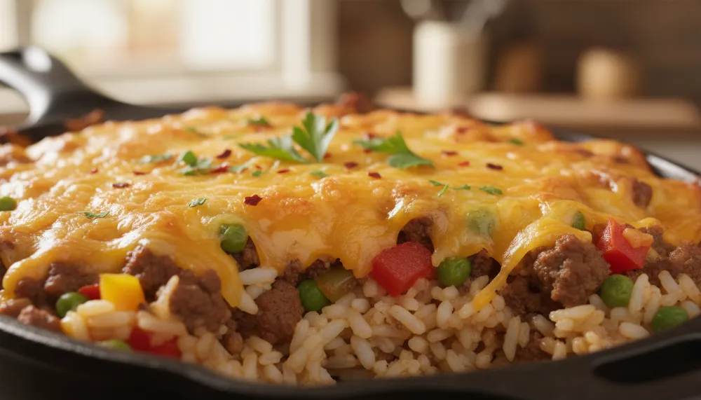 Cheesy Ground Beef and Rice Casserole – Weeknight Winner 1